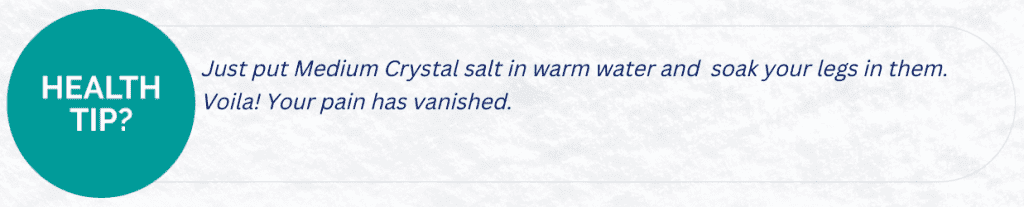 Health Tip on Medium Crystal Salt